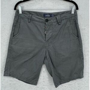 Topman Shorts Mens Size 30‎ Gray Chino Button Fly Bermuda Flat Front Neutral